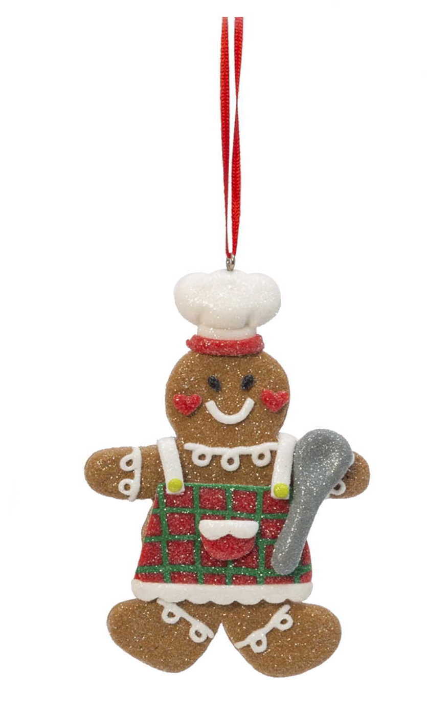 Clay Dough Gingerbread Ornament - With Spoon