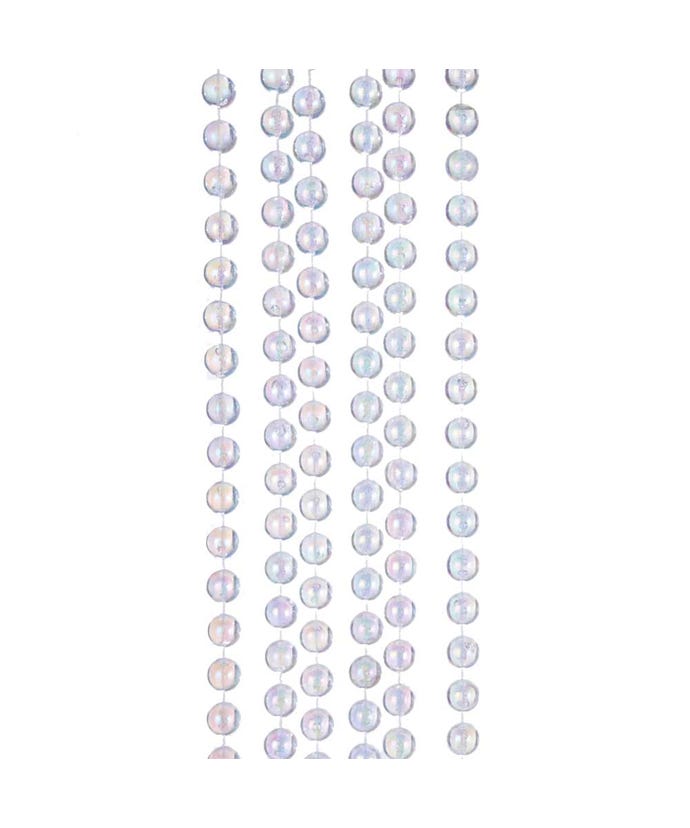 Clear Iridescent Bead Garland - 15 Feet