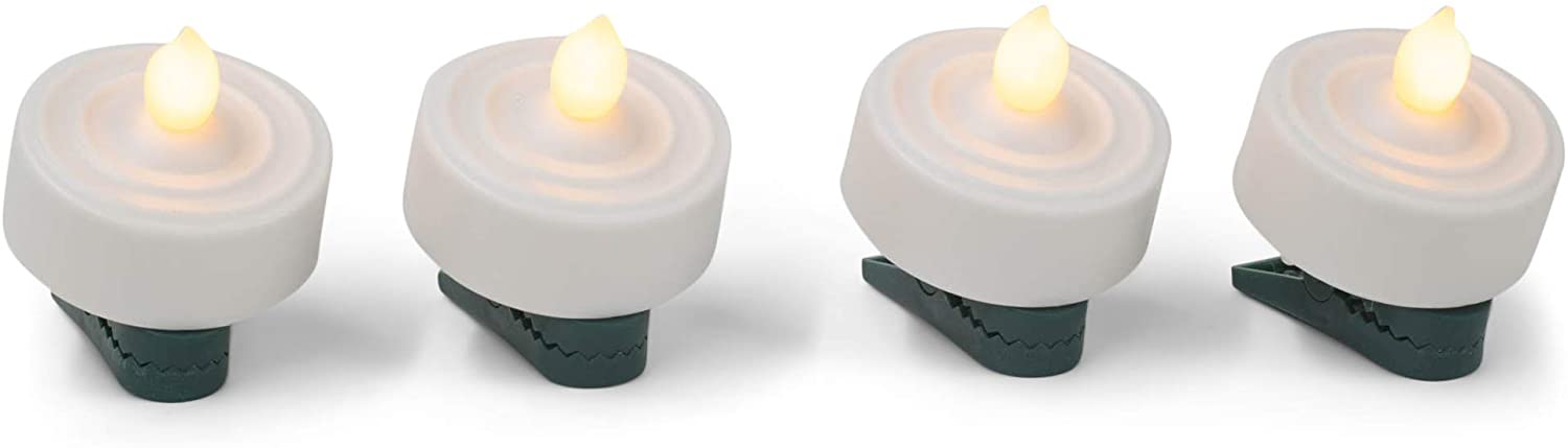 Clip on Battery Operated Tea Light - 4 Pack