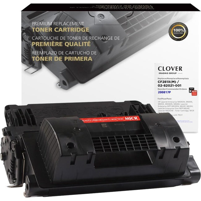 Clover Technologies Remanufactured High Yield Laser Toner Cartridge - Alternative for HP CF281X - Black - 1 Pack 200817P
