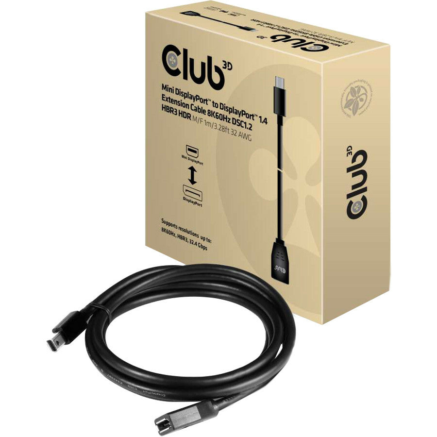 Club 3D DisplayPort/Mini DisplayPort Extension Audio/Video Cable CAC-1121