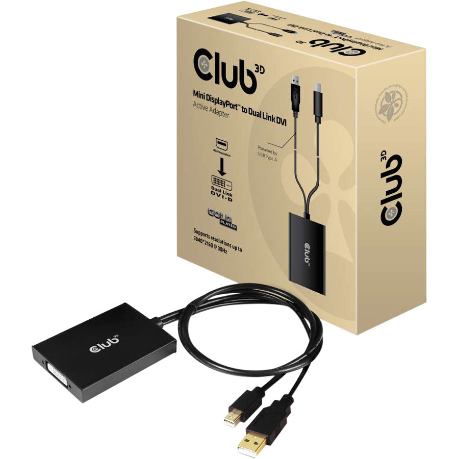 Club 3D MiniDisplayPort 1.2a to Dual Link DVI-D Active Adapter CAC-1130