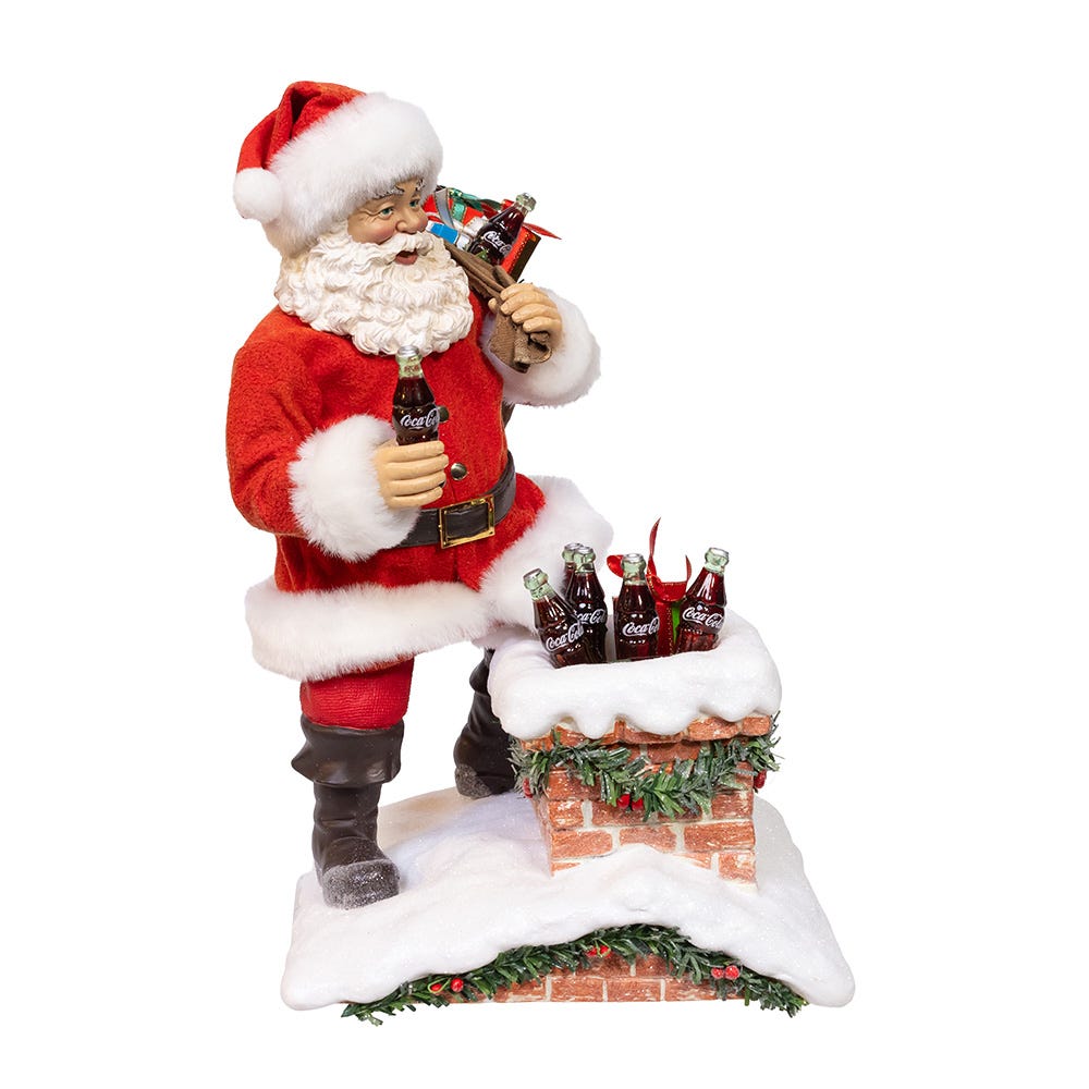 Coca-Cola Santa Chimney Holiday Table Piece