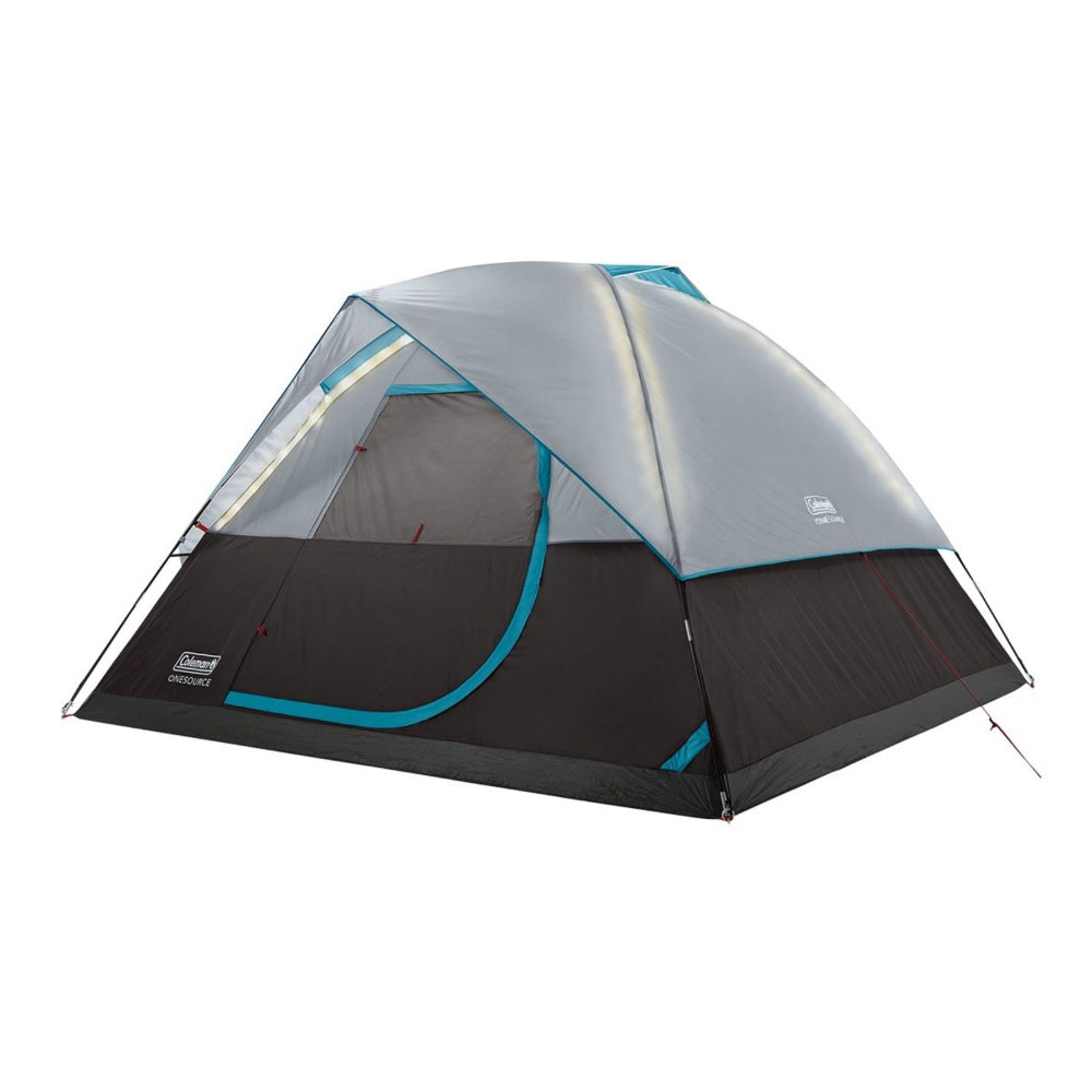Coleman OneSource Rechargeable 4-Person Camping Dome Tent w/Airflow System & LED