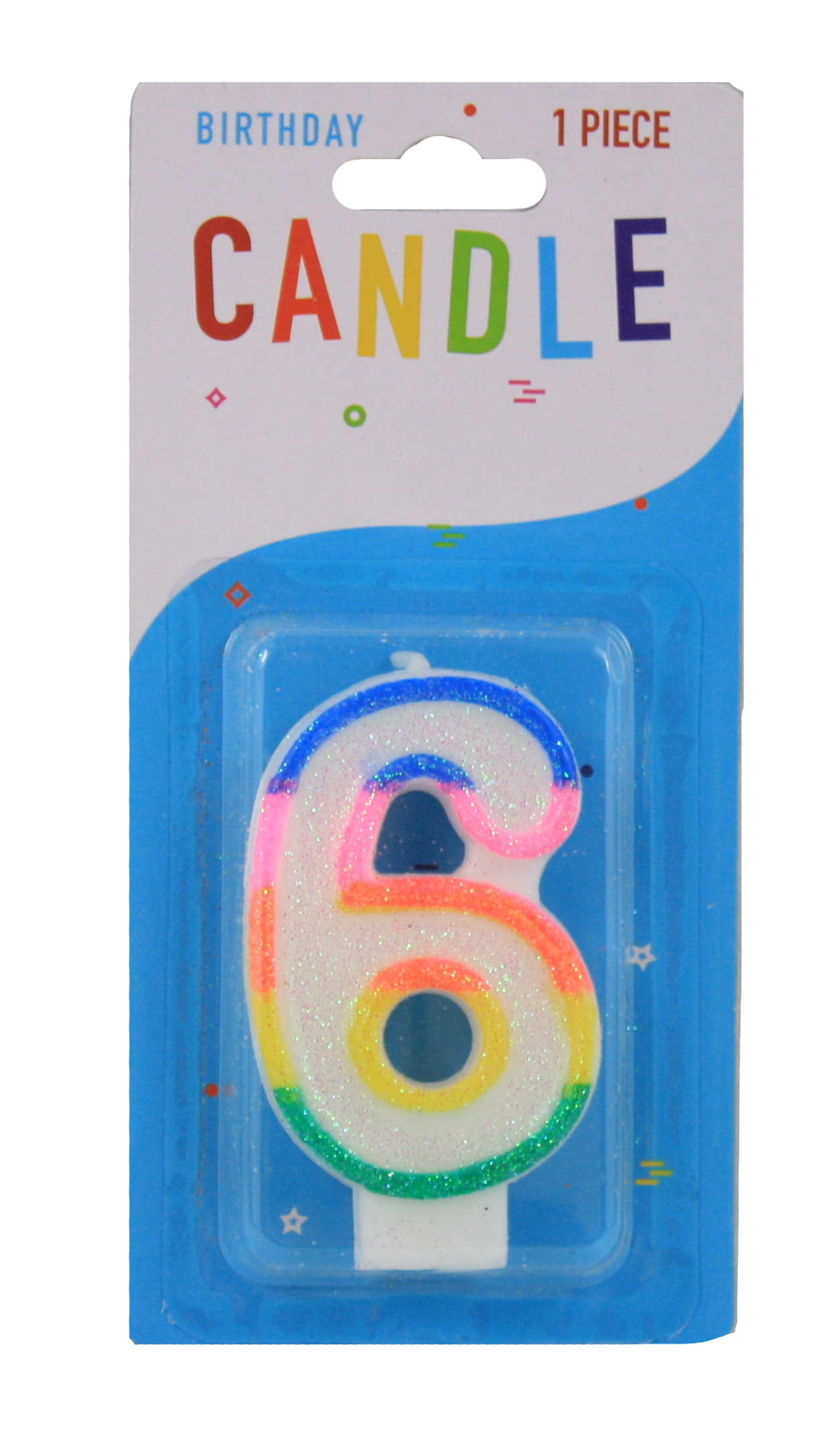 Colorful Birthday Candle - 6