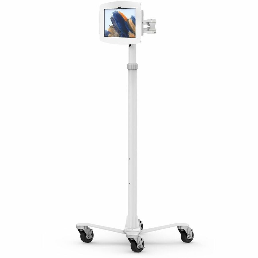 Compulocks Galaxy Tab A8 10.5" Space Medical Rolling Cart Extended Plus Hub MCRSTDEXW105GA8SWH01