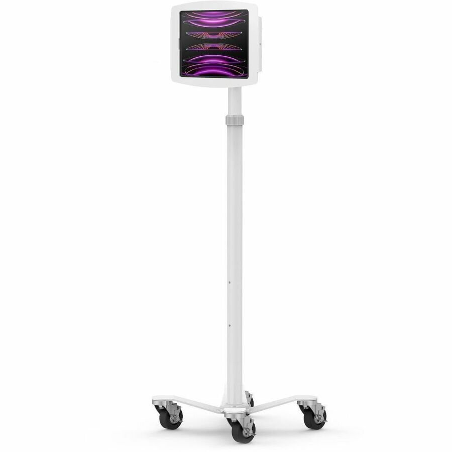 Compulocks iPad 10.9" 10th Gen Space Enclosure Medical Rolling Cart Plus Hub MCRSTDW299PSENWH01