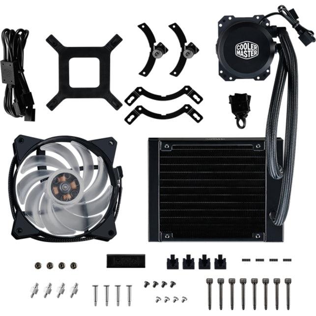 Cooler Master Masterliquid Ml120L Rgb Close-Loop Cpu Liquid Cooler, 120Mm Radiator, Dual Chamber Rgb