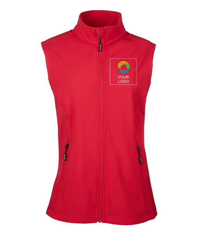 Core365® Women's Cruise Fleece Bonded Soft Shell Vest – Cozy Layers, Weather-Ready Durability