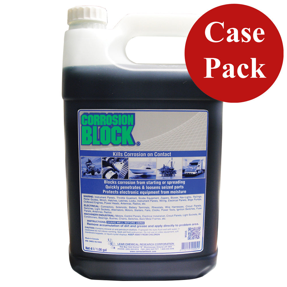 Corrosion Block Liquid 4-Liter Refill - Non-Hazmat, Non-Flammable & Non-Toxic *Case of