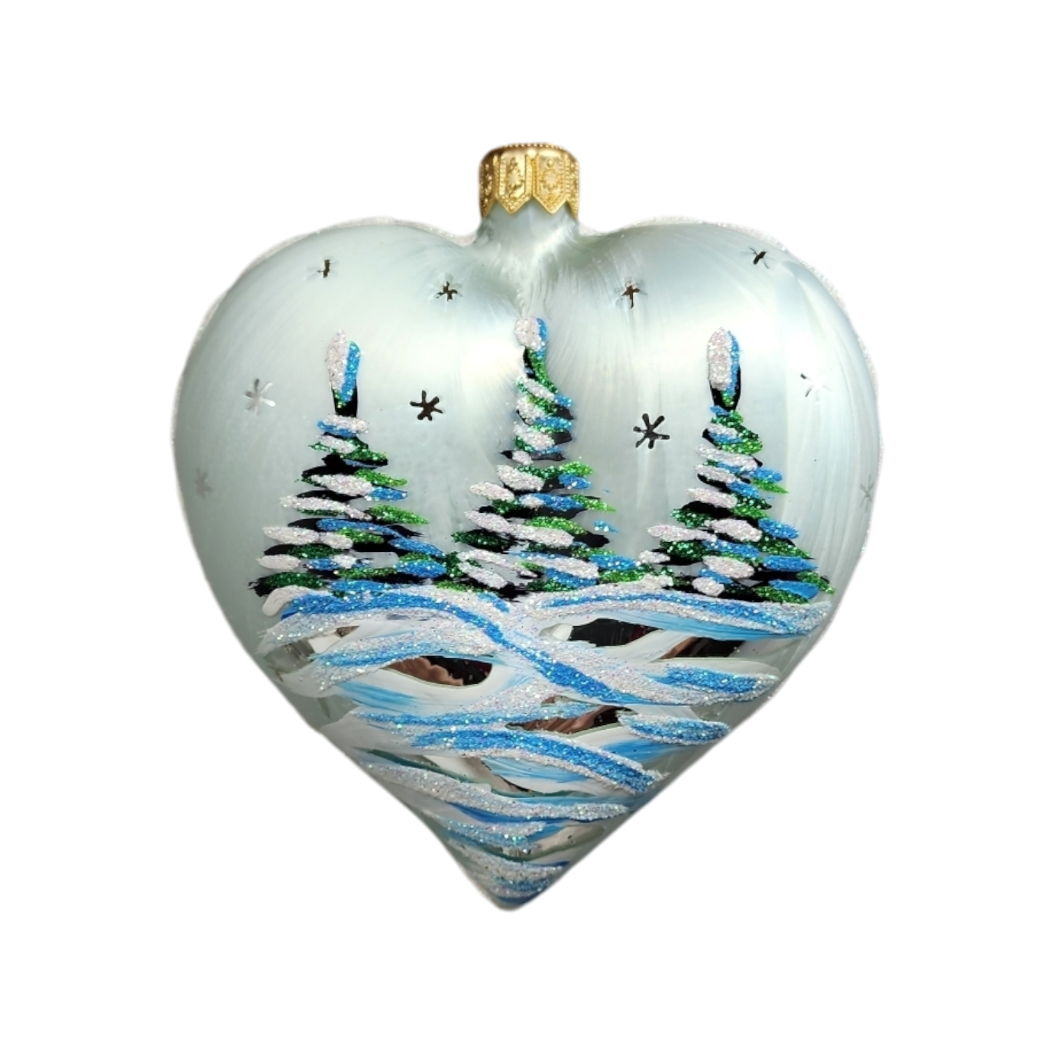 Country Heart Ornament - White Base