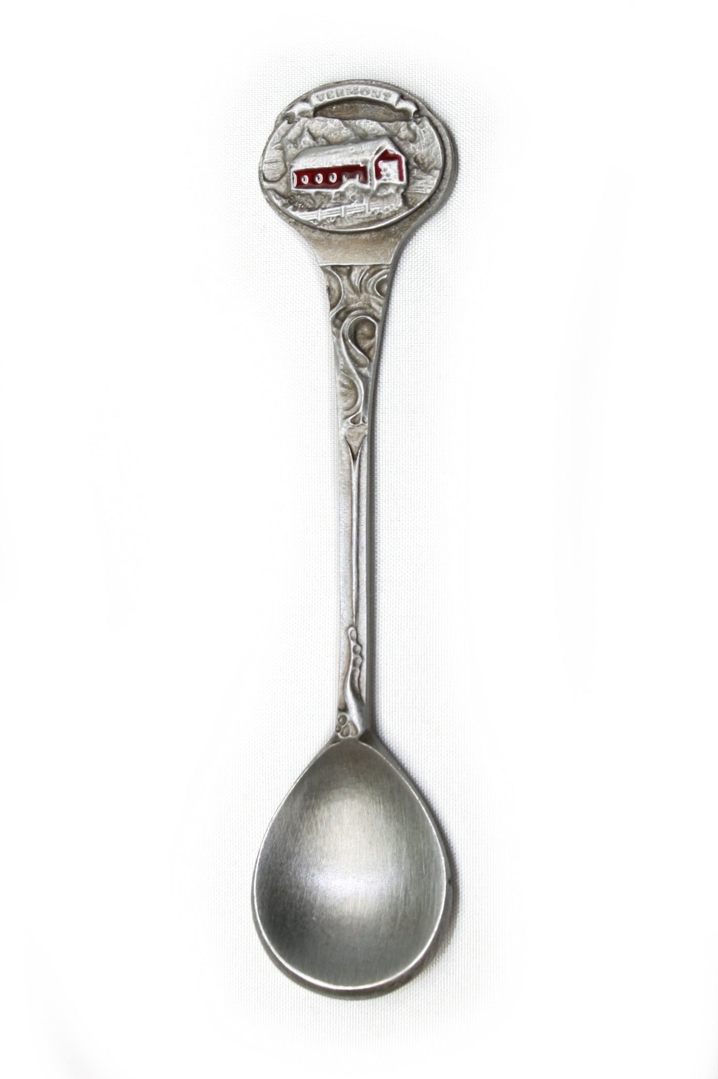 Covered Bridge Souvenir Pewter Spoon