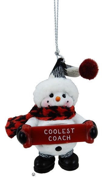 Cozy Snowman Ornament - Coolest Coach