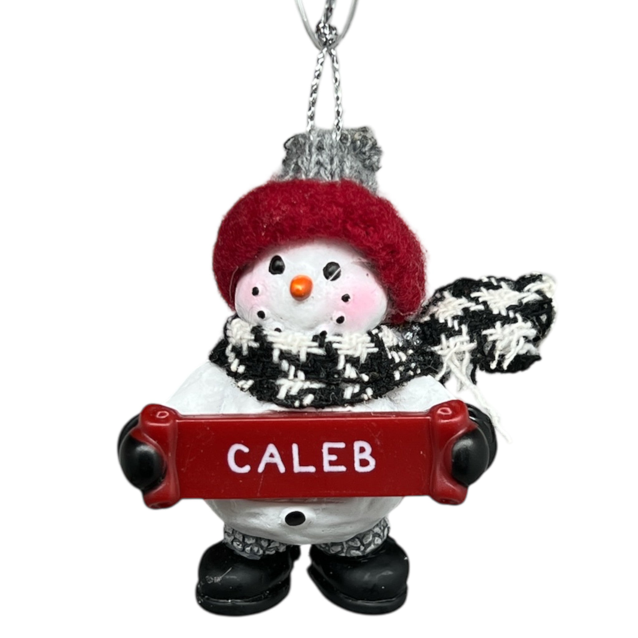 Cozy Snowman Ornament (Letters A - F) -