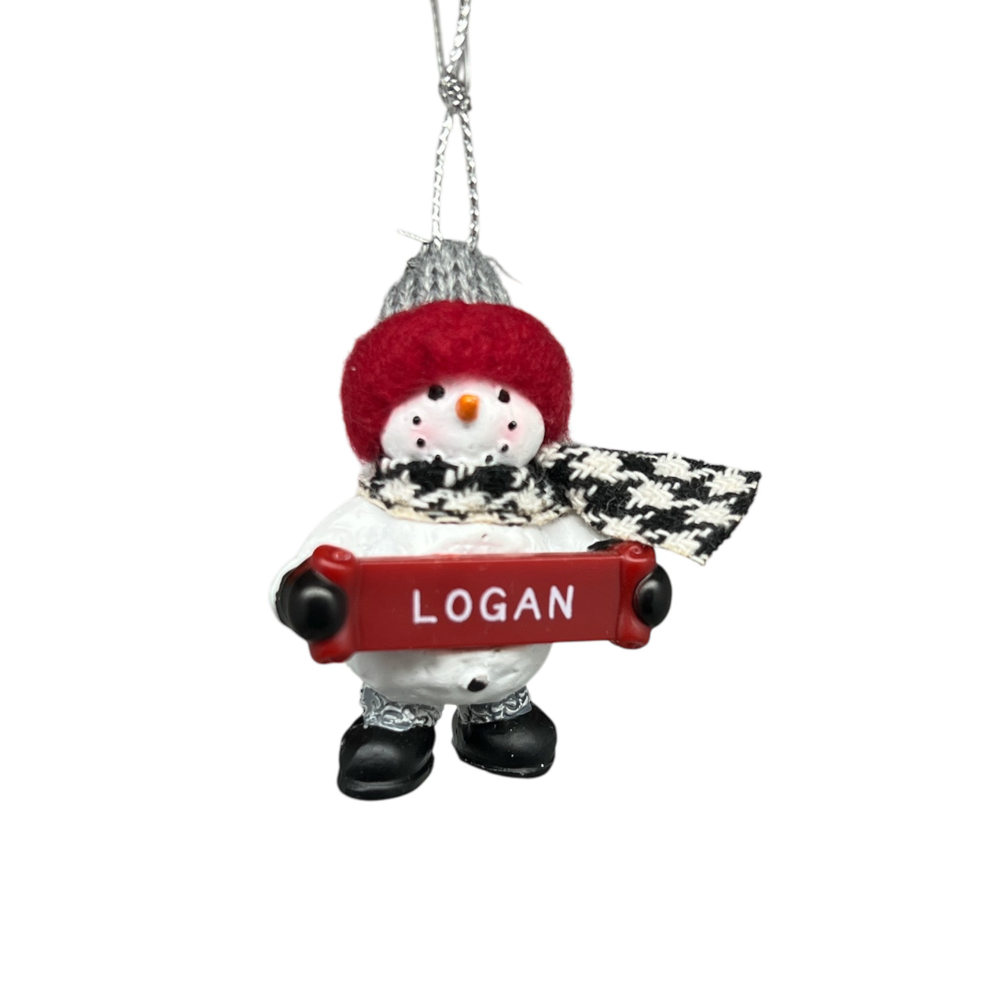 Cozy Snowman Ornament (Letters G - R) -