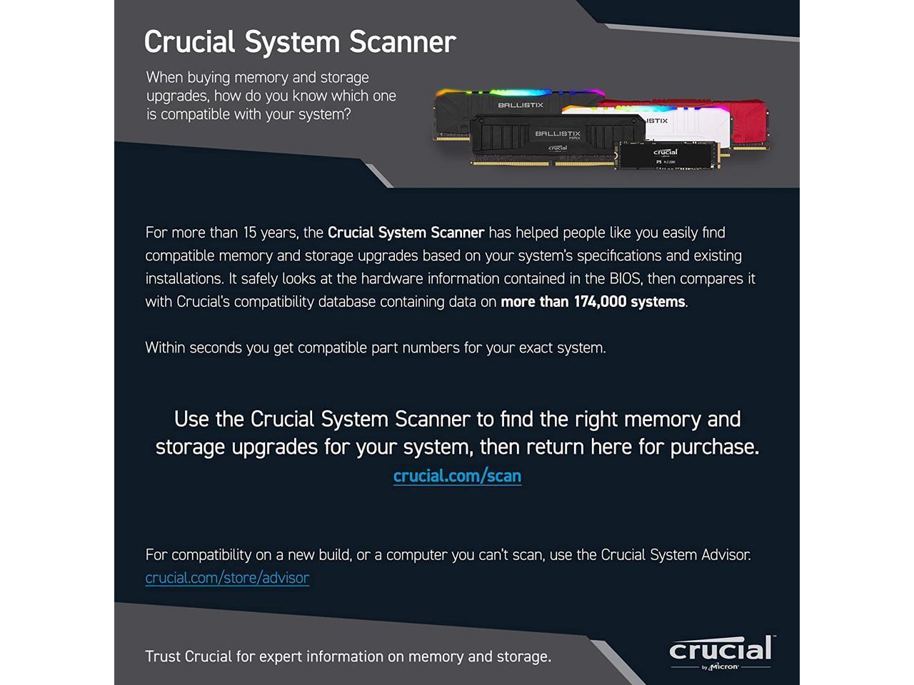 Crucial Ballistix Bl8G26C16U4W 2666 Mhz Ddr4 Dram Desktop Gaming Memory 8Gb Cl16