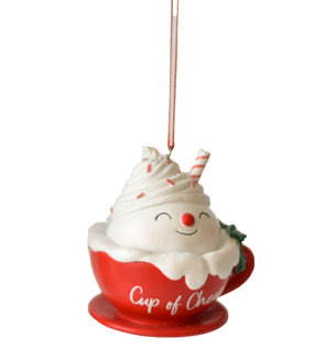 Cup of Cheer Ornament - Snowman Head