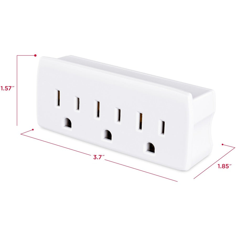 CyberPower GT3W Straight Outlet Adapter - 3 - NEMA 5-15R Outlet(s), NEMA 5-15P Plug Type,
