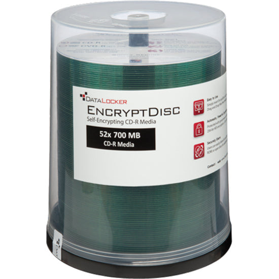 Datalocker Encryptdisc Cd-R 100 Pack Self-Encrypting Optical Media