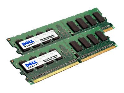 Dell - DDR2 - kit - 4 GB: 2 x 2 GB - DIMM 240-pin - 800 MHz / PC2-6400 - unbuffered - ECC - for PowerEdge 850, T105