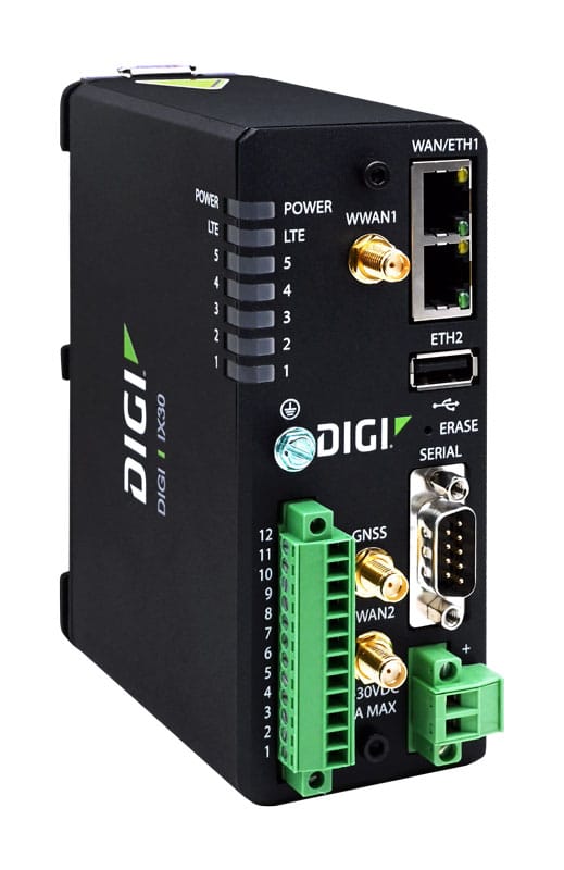 Digi Ix30-Pr - Priority, North America, Lte, Cat-7, Dual Ethernet, Rs-232/422/485, Gnss