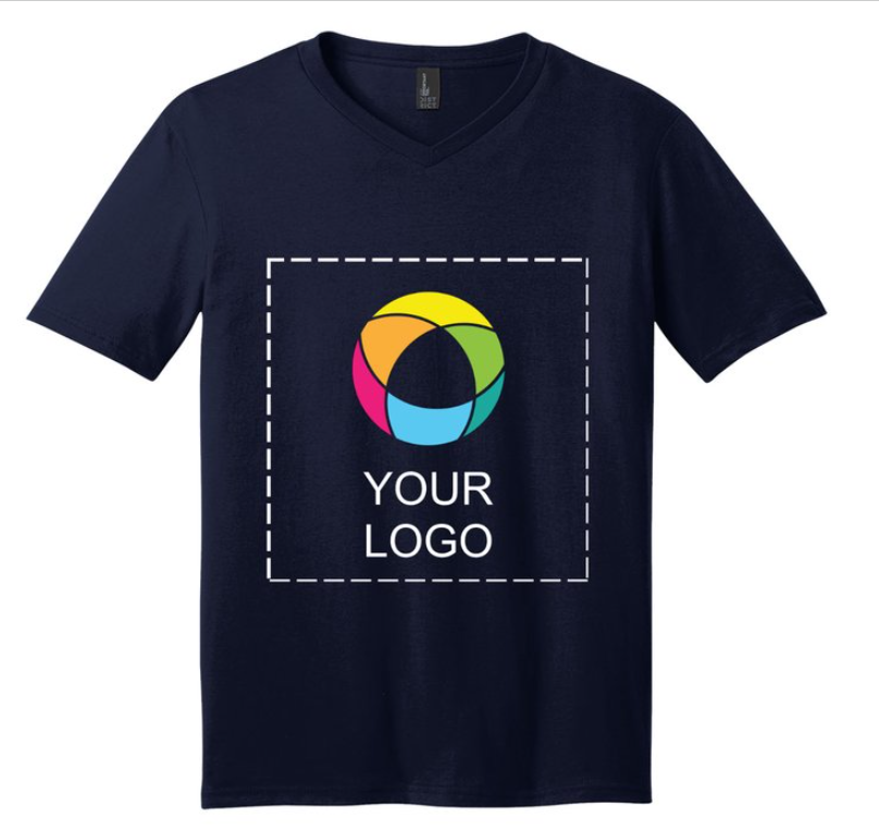 District® Very Important Tee® V-Neck – Custom Full-Front and Back Print Design