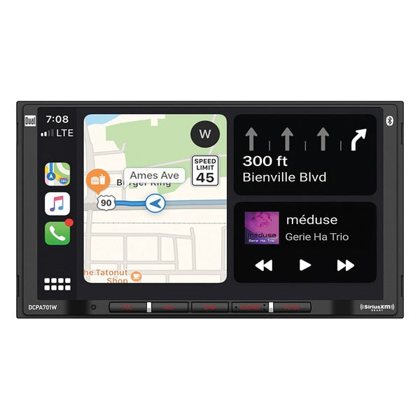 Dual DCPA701W 7-Inch Double-DIN In-Dash Digital Media Receiver with Bluetooth,