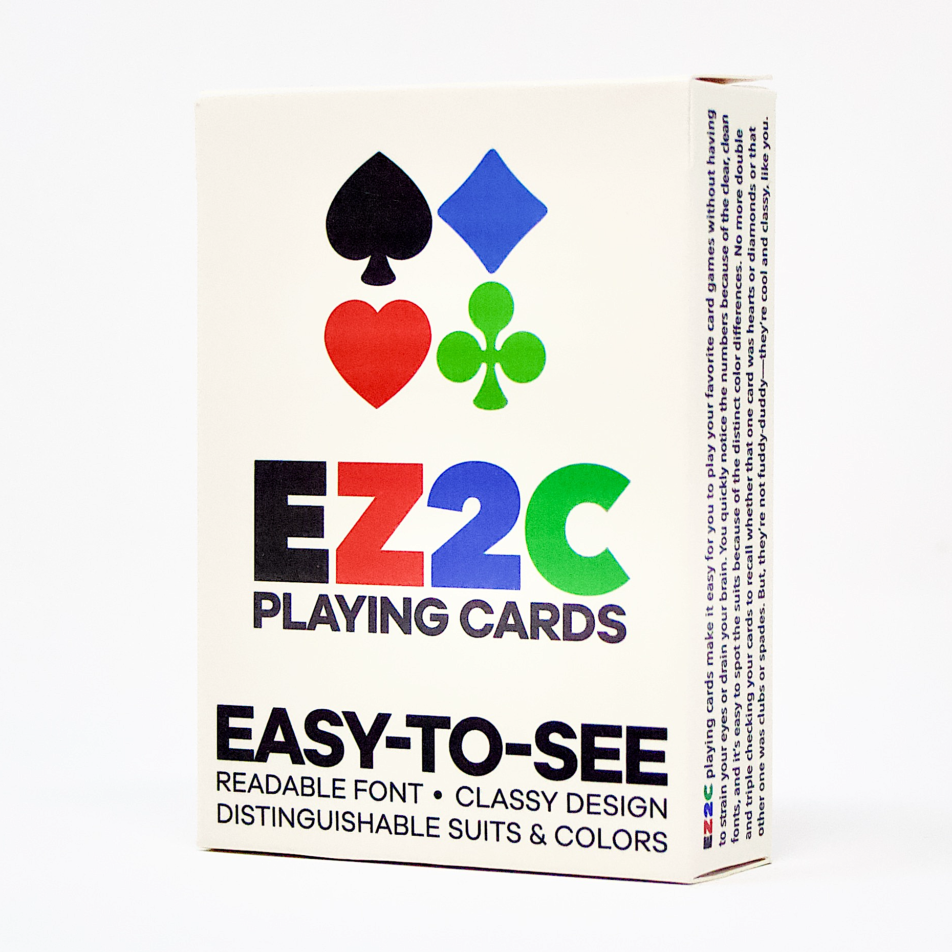 EZ2C (Easy to See) Playing Cards – Readable Font