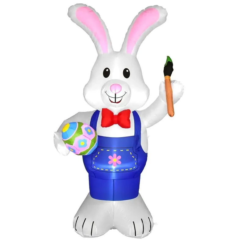 Easter Bunny Lighted Inflatable Blow Up - 5.9 Feet Tall
