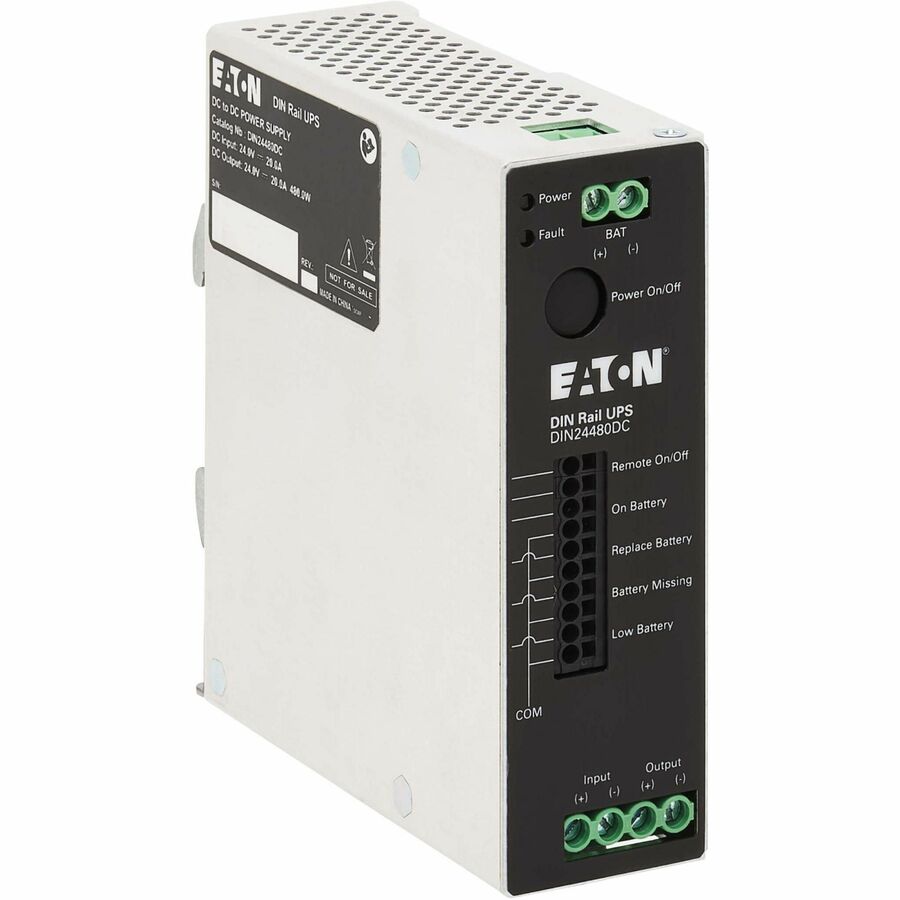 Eaton 480W 24V DC DIN Rail Industrial UPS - Hardwire Input/Output - Basic - NEMA 5-20P,