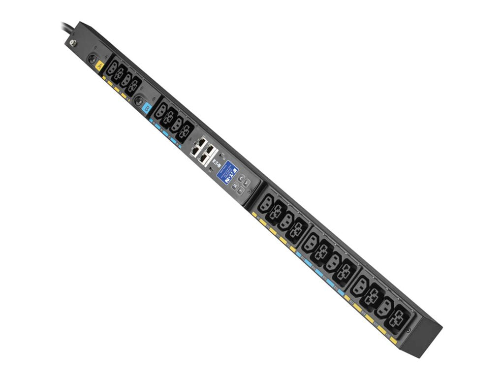 Eaton G4 Single-Phase Managed Rack PDU G4, 208V, 20 Outlets, 24A, 5.8kW, L6-30 Input, 10 ft. Cord, 0U Vertical - Power distribution EVMAL630B