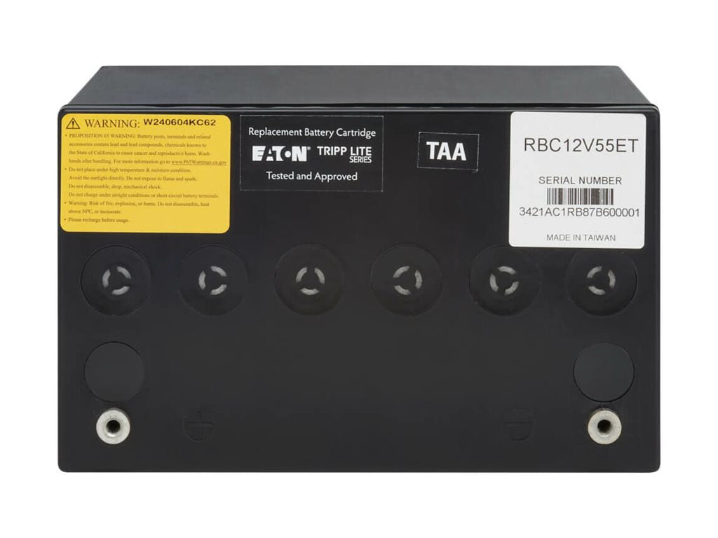Eaton Tripp Lite 12V DC Battery Module for RBC12V55ET UPS – Extended Runtime, TAA Compliant
