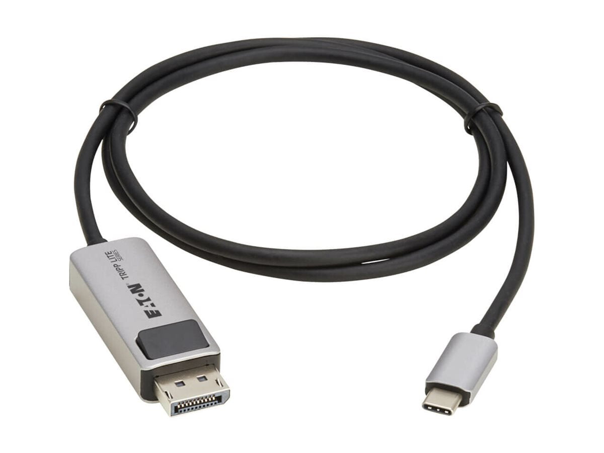 Eaton Tripp Lite Series USB-C to DisplayPort Active Adapter Cable M/M 8K 60Hz 4K 144Hz HDR 4:4:4 HDCP 2.3 Black 3ft - Adapter U444-003-DP8K6