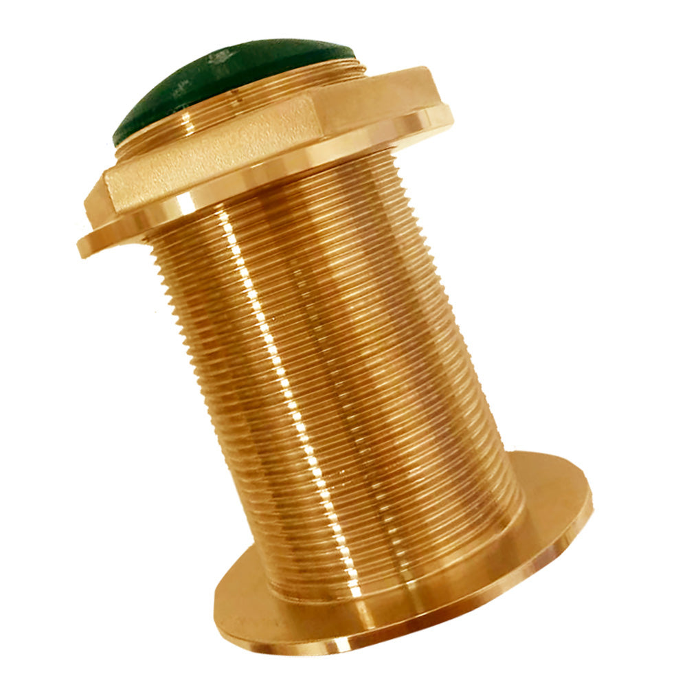 Echonautics Bronze Low-Profile Thru-Hull High-Frequency CHIRP Transducer - 600W, 18°