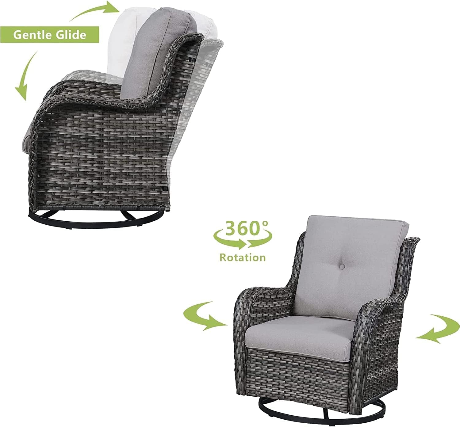 Eight Piece Outdoor Patio Furniture Set with Cushions