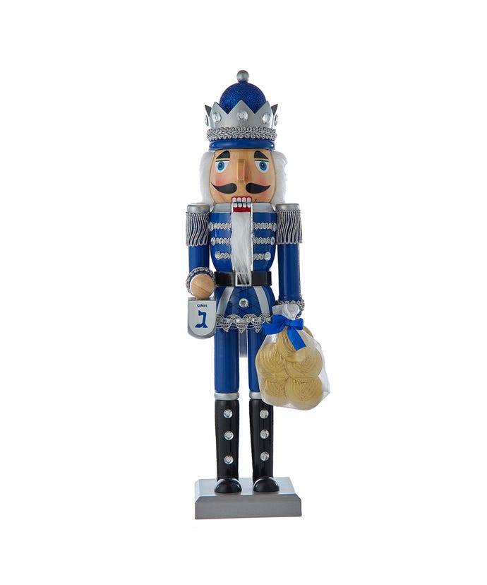 Elegant 15-Inch Hanukkah Nutcracker