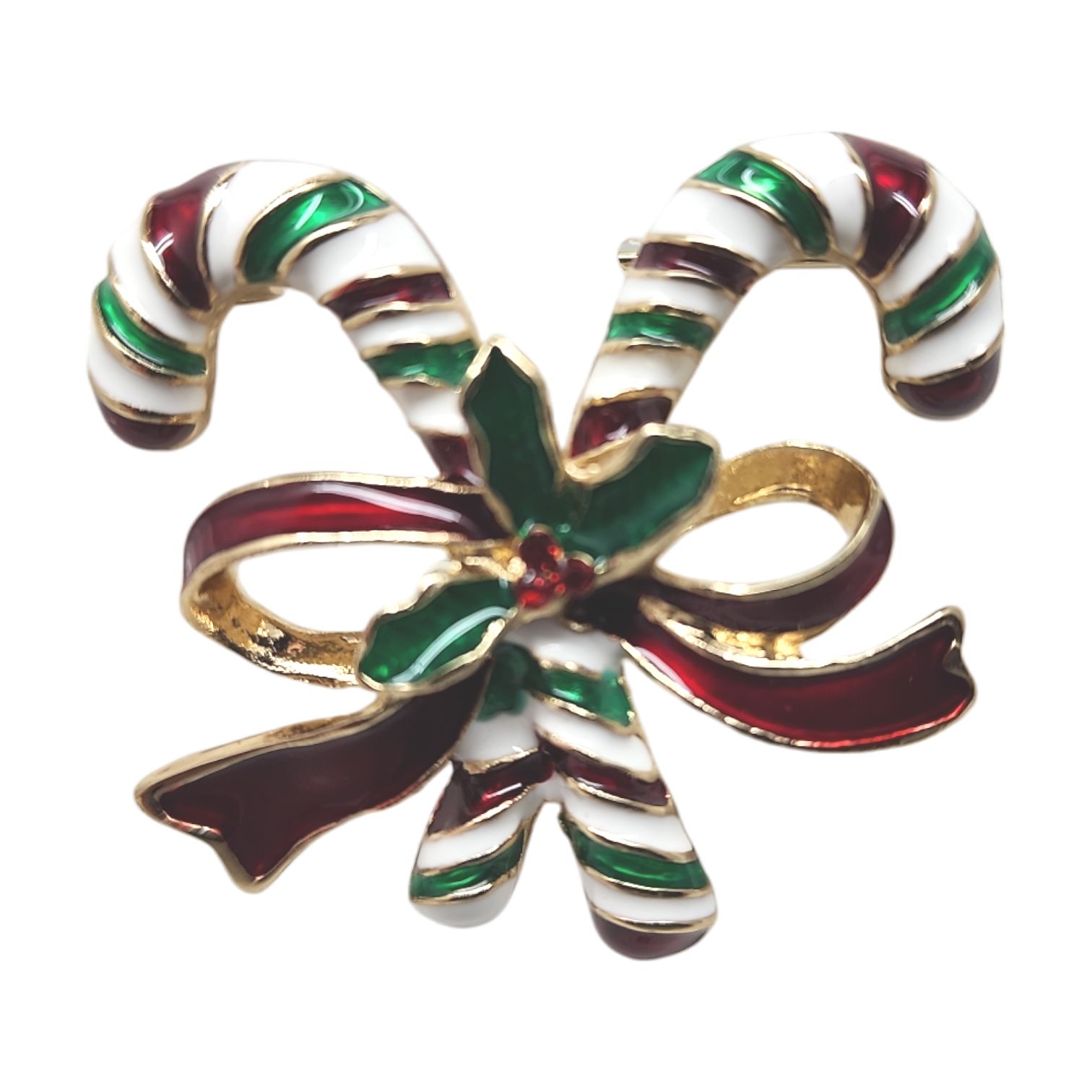 Enamel Finish Pin - Candy Canes