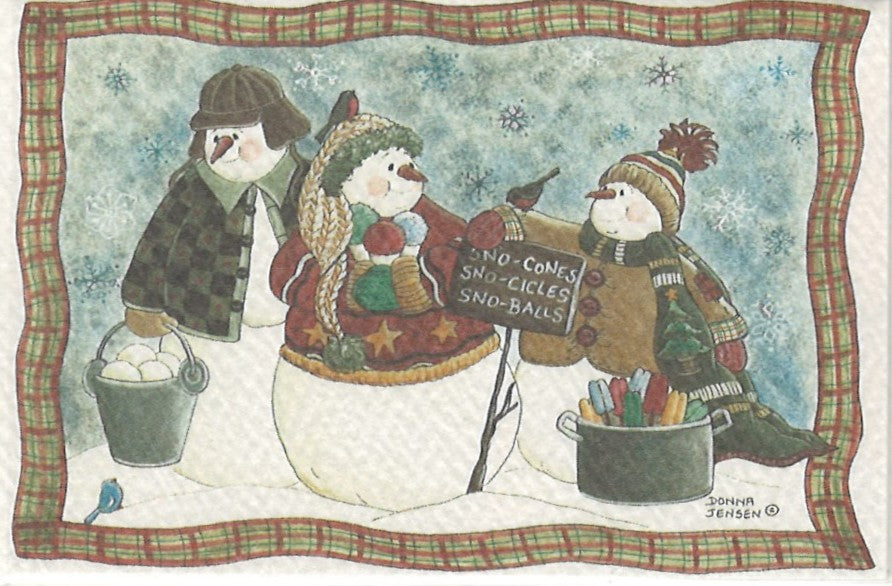 Enclosure Cards With Envelopes - Sno-Cones & Snowmen