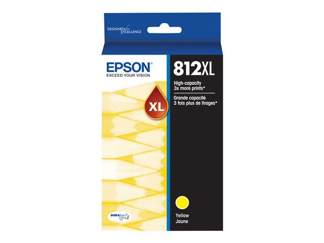 Epson DURABrite Ultra T812 Original High Yield Inkjet Ink Cartridge - Yellow - 1 Pack