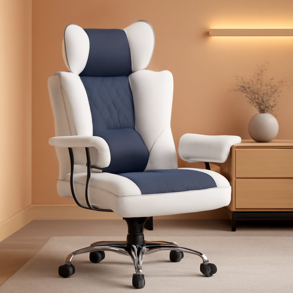 Ergonomic Gaming Chair With Lumbar Support In Light Blue
