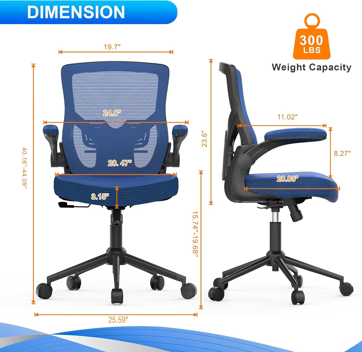 Ergonomic High Back Office Chair With Adjustable Height