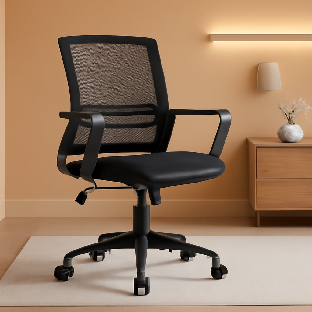 Ergonomic Mid Back Office Chair With Lumbar Support