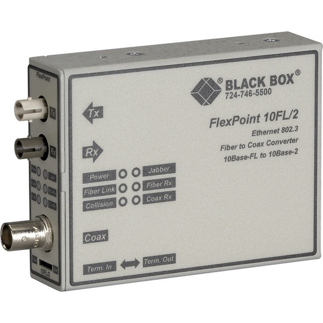 Ethernet (10-Mbps) Media Converter - 10-Mbps Thinnet To 10-Mbps Multimode Fiber,