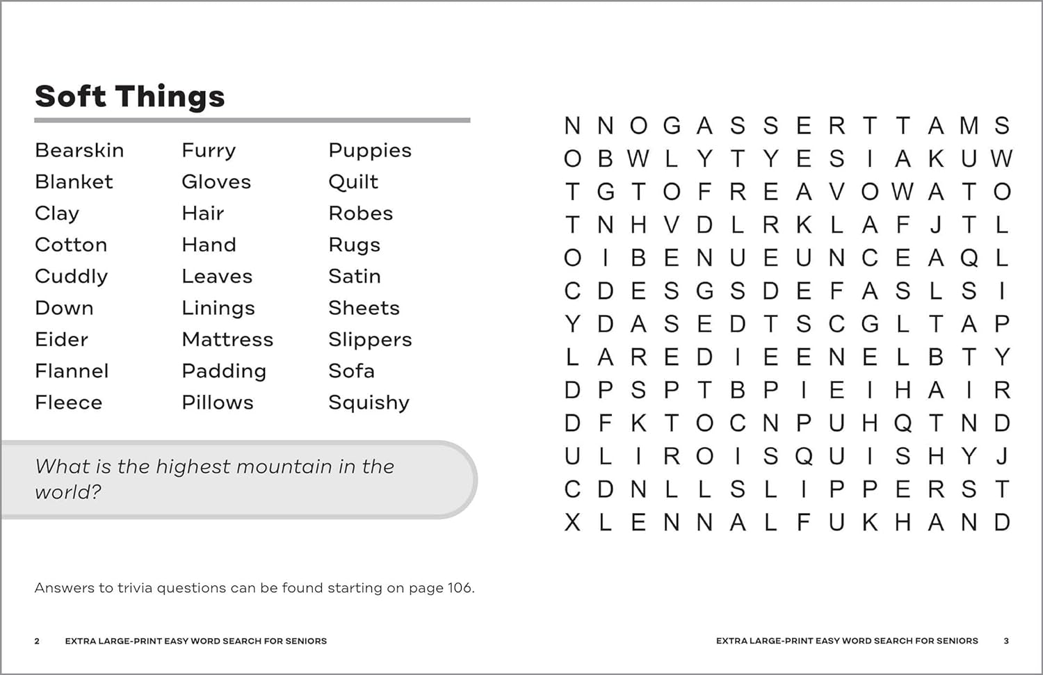 Extra Large-Print Easy Word Search for Seniors