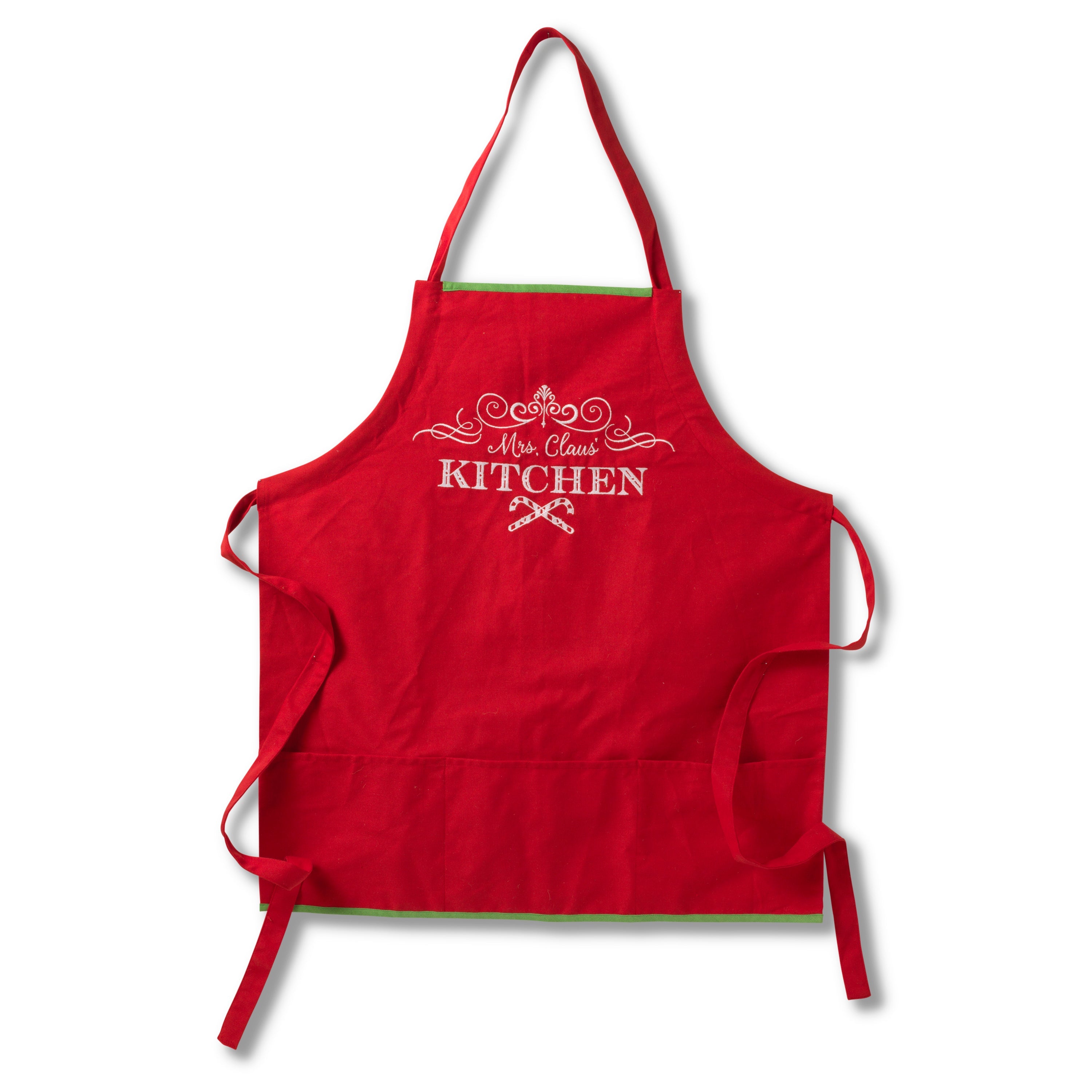 Fabric Holiday Design Apron - Mrs Claus' Kitchen