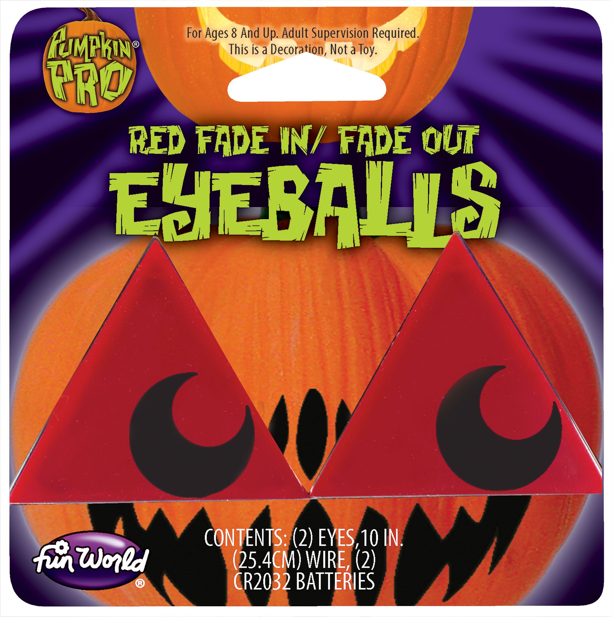 Fade in/Fade out Pumpkin Eyeballs - Green