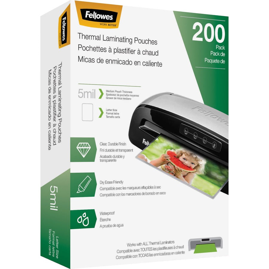 Fellowes Letter-Size Thermal Laminating Pouches 5743601
