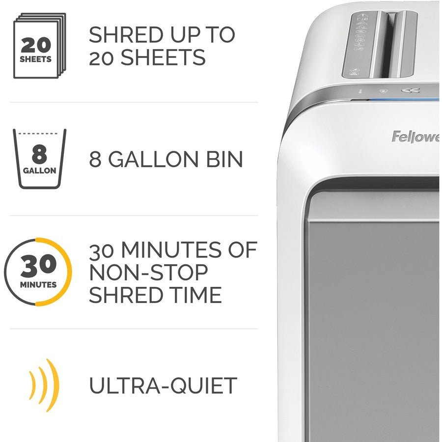 Fellowes Powershred&Reg; Lx220 Micro-Cut Shredder (White)