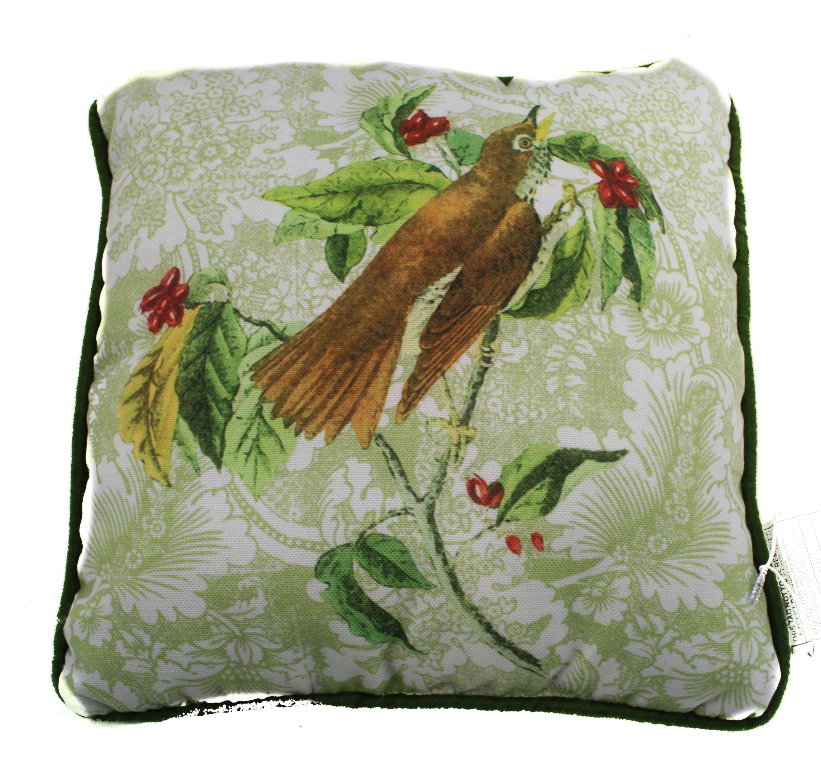Festive Bird Pillow - Thrush