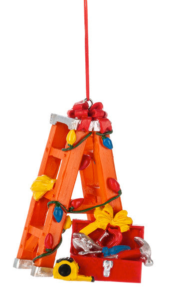 Festive Ladder and Toolbox Ornament